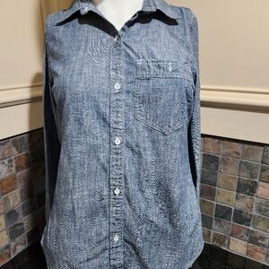 Gap Denim Blue Button-Up Shirt